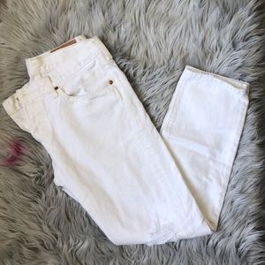 Levi’s 501 white jeans